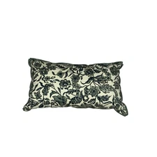 14"x24" Jacobean Green/Blue Floral Throw Pillow designed with Studio McGee