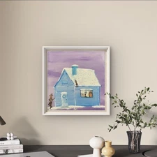 “Presidential Suite" Oil acrylic painting SIGNED ORIGINAL art 10 X 10 Christmas