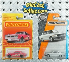 MATCHBOX LOT '71 NISSAN SKYLINE 2000 GTX SILVER MBX ADVENTURE PINK TARGET RETRO