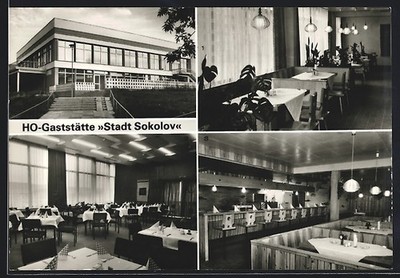 Postcard Saalfeld Saale district Gorndorf, HO restaurant city Sokolov with restaurant 