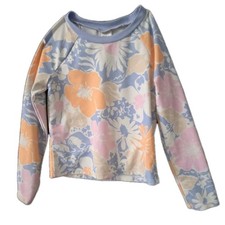 OshKosh B  Gosh Girls Floral Long Sleeve UPF 50 Swim Rash Guard Size 6/6X