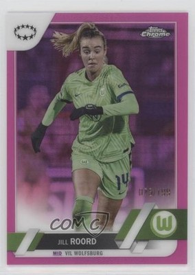 2022 Chrome UEFA Women's Champions League Pink Prism Refractor Jill Roord 0i7k