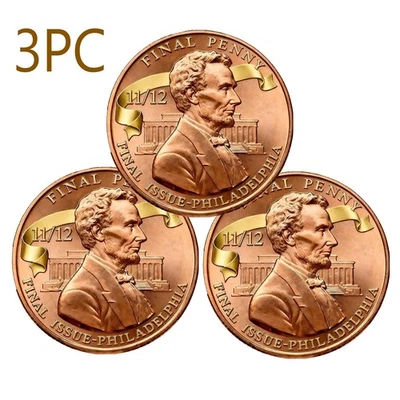 AS SHOWN 3PC Lincoln Final Penny Collectible Coin Historic “Last Year of the Cent”