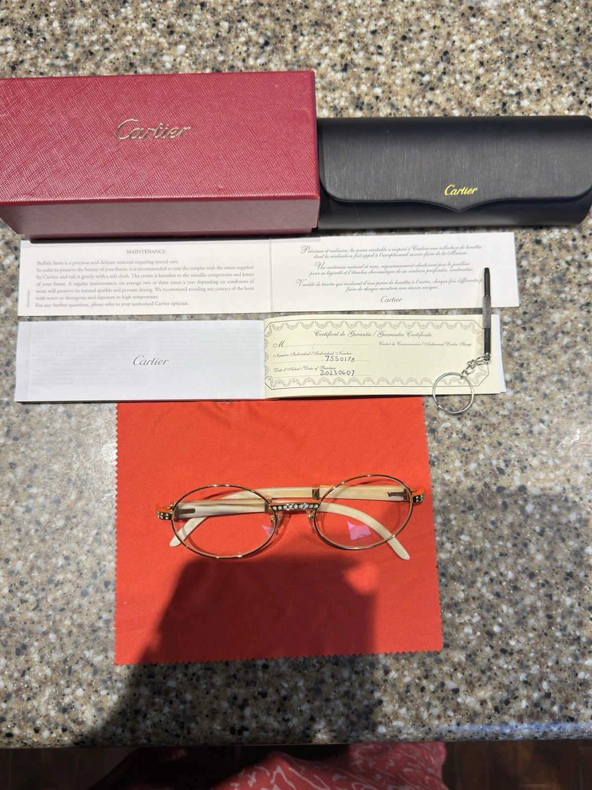 Cartier — Authentic Vintage Cartier Round Gold Eyeglasses Jeweled Frames Rare Luxury