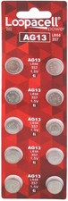 10 Pack AG13 LR44 357 Button Cell Battery