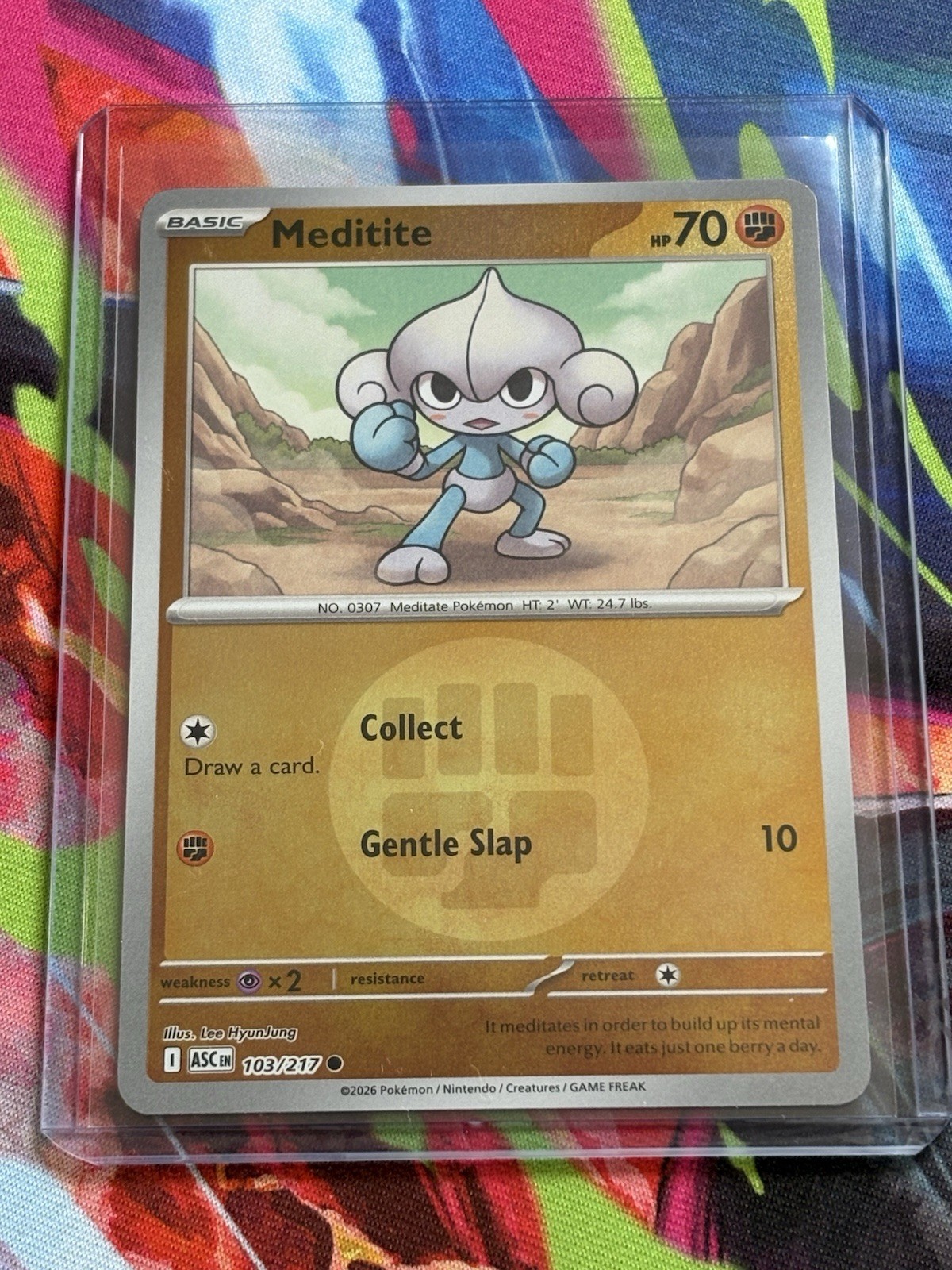 Pokémon Ascended Heroes #103/217 Meditite Energy Symbol Reverse Holo