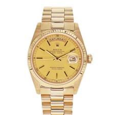 Rolex Day-Date 18038 36mm K18 Yellow Gold Dial Automatic Date Box Papers #KN032