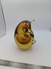 Vintage Large Murano Salviati Amber Sommerso Glass Bear 7" 5lbs