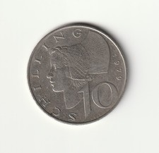 10 Schilling Republic of Austria 1979 from circulation good condition