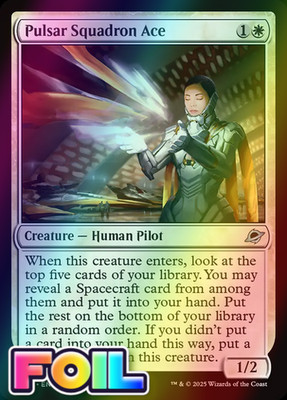 x1 Pulsar Squadron Ace FOIL EOE Edge of Eternities MTG 28 M/NM 1x