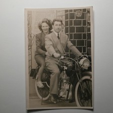 BLACKPOOL Pleasure Beach - Radium Studios - Motorbike - Real Photo Photograph