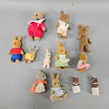 Vintage Calico Critters Mouse Mice Bears Bunnies Rabbits Mixed Lot of 12