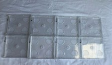 STANDARD Double CD Jewel Case 2-Disc with Tray Lot Of 8 Clear Cover