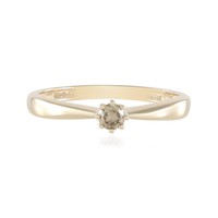 Schicker Schokoladen-Diamant-Goldring, 375 Gold- Echtschmuck
