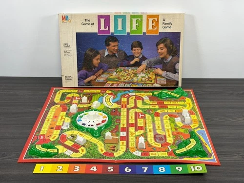 Vintage The Game of Life Board Game Replacement, Board & Box, Milton Bradley