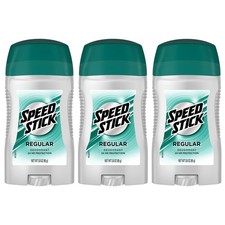 Speed Stick Deodorant Regular 24HR Protection 3oz Lot of 3 