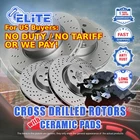 Front+Rear Drilled Rotors & Ceramic Pads for 2007-2013 BMW X5 xDrive35i/3.0si