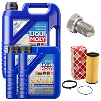 MotoröL Filter Set 5W-40 Liqui Moly 7 Liter + Schraube FüR Audi A4 A6 A8 2.4 3.2