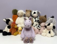 Jellycat Very Rare Retired Medium Blossom Lilac Pony, VG Condition, Genuine