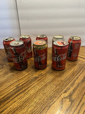 Vintage 2000s Lot Of 8 Coca Cola Cans Foreign And Holiday Themed
