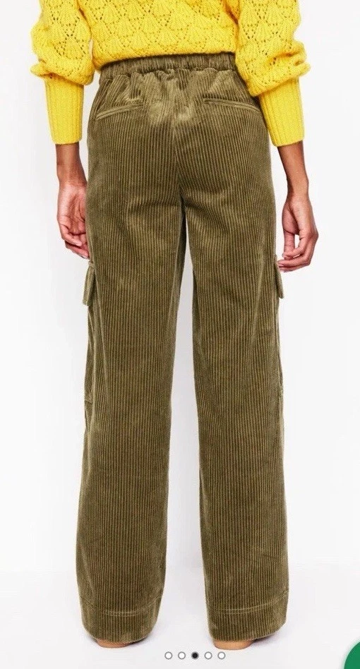 Boden Cord Pull-On Pants in Olive/Khaki Size 2 - Image 4 of 4
