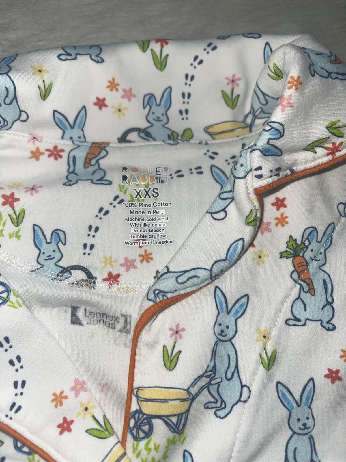 Excellent Condition Roller Rabbit Easter Pajamas … - image 3
