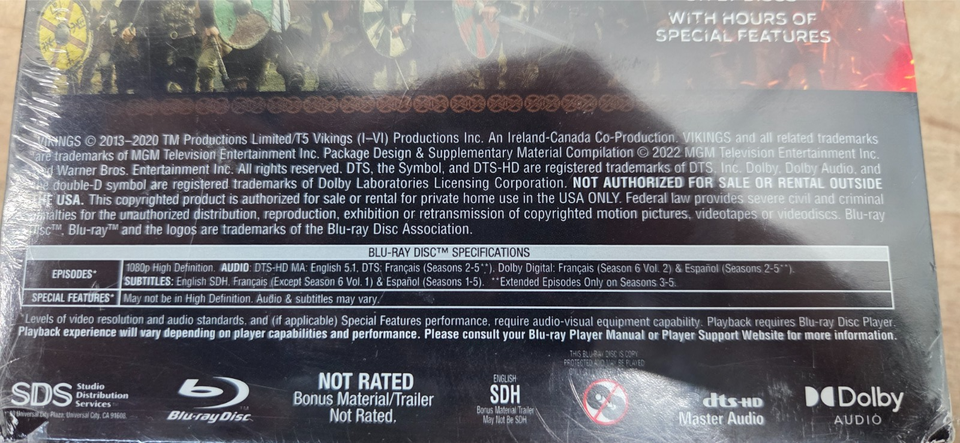 Vikings: The Complete Series [Blu-ray] Boxed Set -NEW/SEALED ...