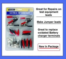 Electrical Clip Assortment 28Pc Alligator ,Charging, Test Clips for Jumper wires