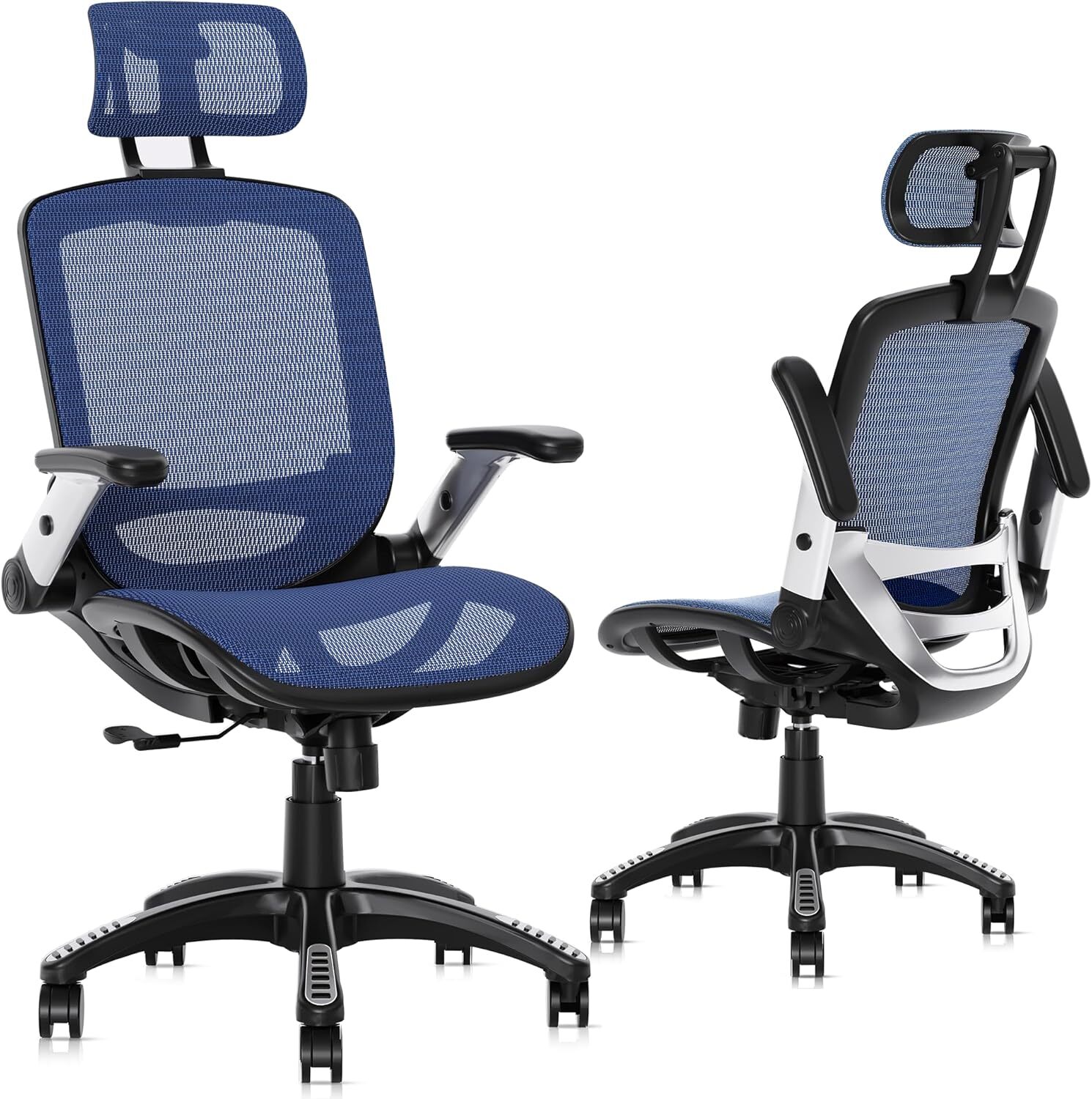 GABRYLLY Ergonomic Office Chair, High Back Mesh Desk Chair , Blue