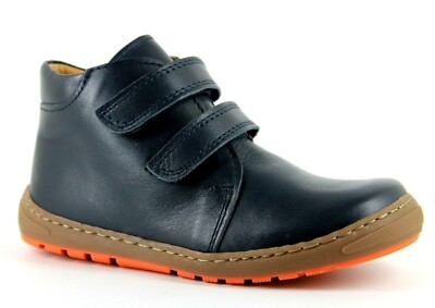 Petasil Jake blau Leder Touch Close Hi Top Turnschuhe Schuhe Kleinkinder UK 3,5 - 10