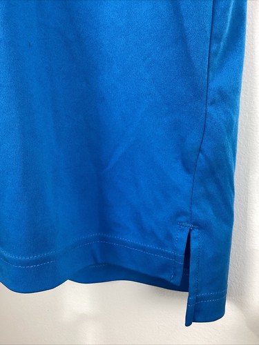Basic Editions Classic Fit Polo Shirt Men's XL, XLT Short Sleeve Blue Polyester - Picture 5 of 9