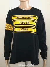 Pink Victoria's Secret With 5th & Ocean Arizona State Shirt Black Yellow S/P