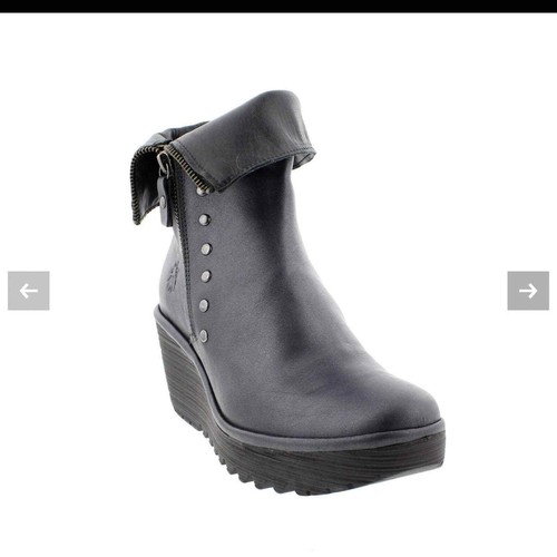 Heeled Moto Chunky Boots size 