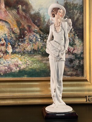 18 3/4'' Giuseppe Armani ''Lady with Muff'' Signed 1987 Sculpture