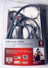 Belkin 6 feet RCA Audio Cables NEW Color Code...