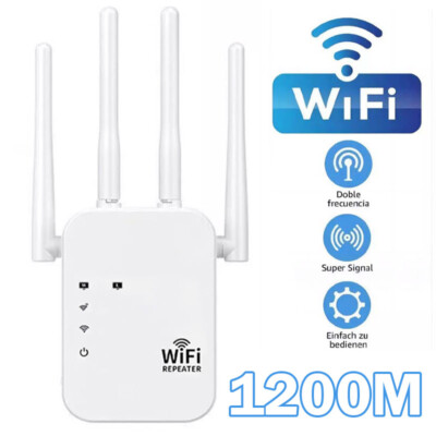 WLAN Repeater Router Range Wifi Verstärker Signal Access Point Booster 1200Mbps