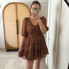ASOS Cheetah Spotted Mini Dress