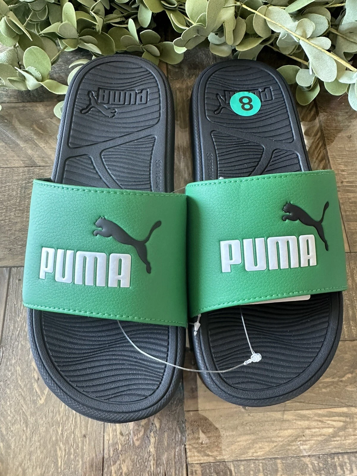 Sandali sportivi uomo PUMA Cool Cat verde nero nuovi con etichette taglia 8