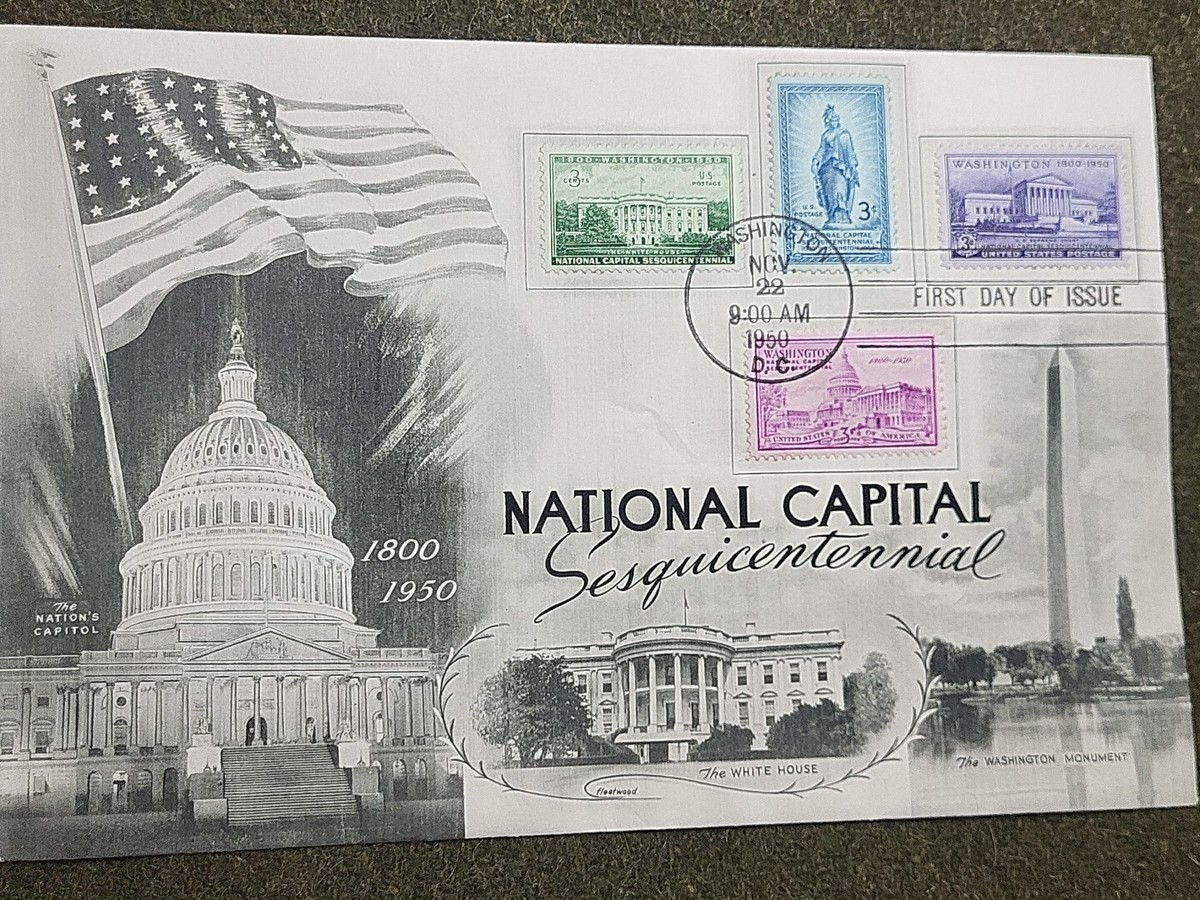 National Capital Sesquicentennial 989-992 Fleetwood First Day