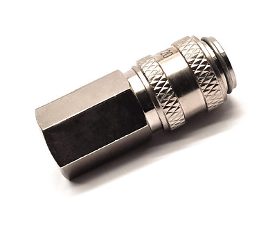 Schnellspanner Gaskupplung - Messing mit Nickelbeschichtung - 1/4'' BSP Gewinde