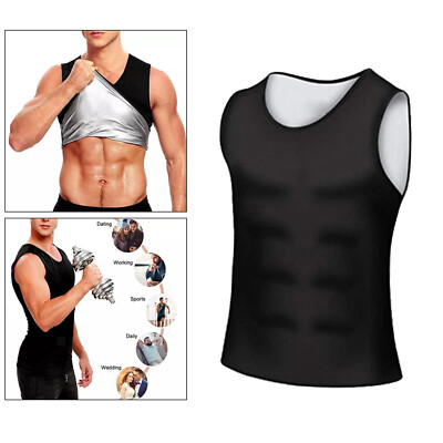 Herren Schlankmacher Korsett Neopren Weste Sauna Schweiß Body Shaper Gym Sport Shirt