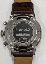 Shinola Bedrock Chrono PROOF Watch 42mm Mens Watch Blue Dial
