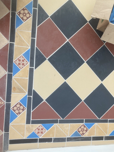 Victorian Black Square Tiles Reclaimed Antique x1 (Craven Dunhill & co) 2¼"x2¼" - Picture 7 of 7