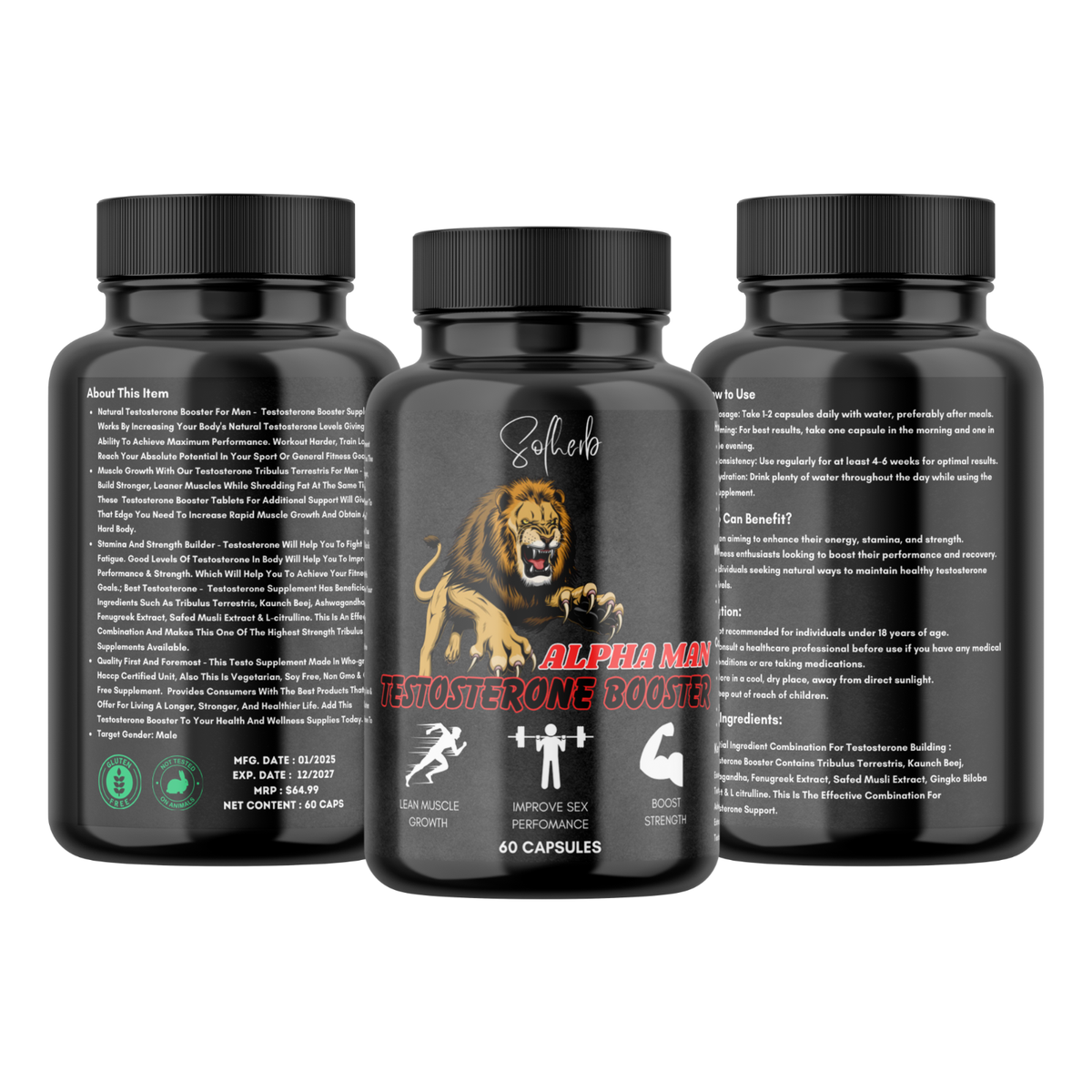 Complément Alimentaire Erect-Man Extreme Potency - 60 Pilules - Booster Masculin Naturel