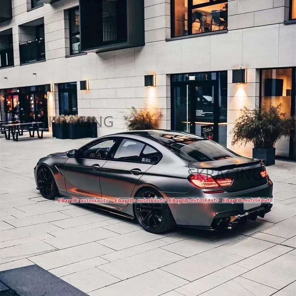 Kit de alerón labial difusor parachoques trasero de fibra de carbono para BMW F06 F12 F13 M6 2013-18 Foto 4 de 4