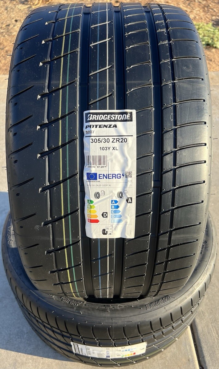 Set of TWO BRAND NEW 305/30ZR20 Bridgestone Potenza S007