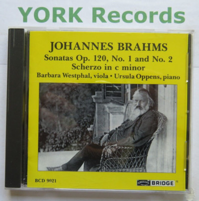 BRAHMS - Viola Sonatas Op 120 Nos 1 & 2 WESTPHAL / OPPENS - Ex Con CD Bridge