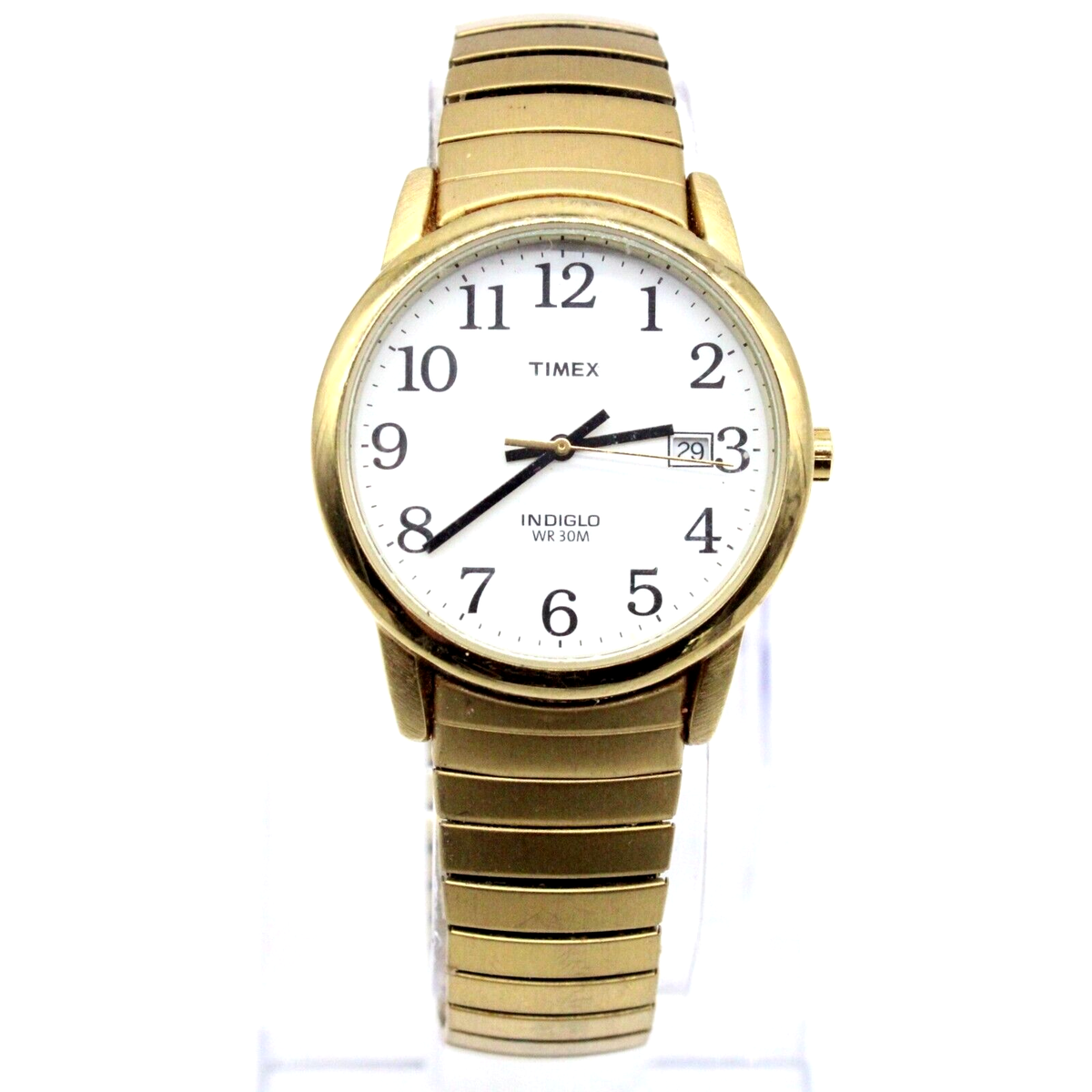 Timex Indiglo Watch Men Gold Tone Stainless Steel Classic  display picture 2
