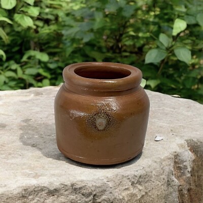 Tactile French-Found Vintage German Stoneware Confit Pot