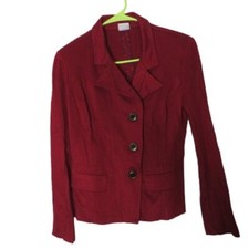 Cabi Rhubarb Red Outing Ponte Knit Blazer sz 4